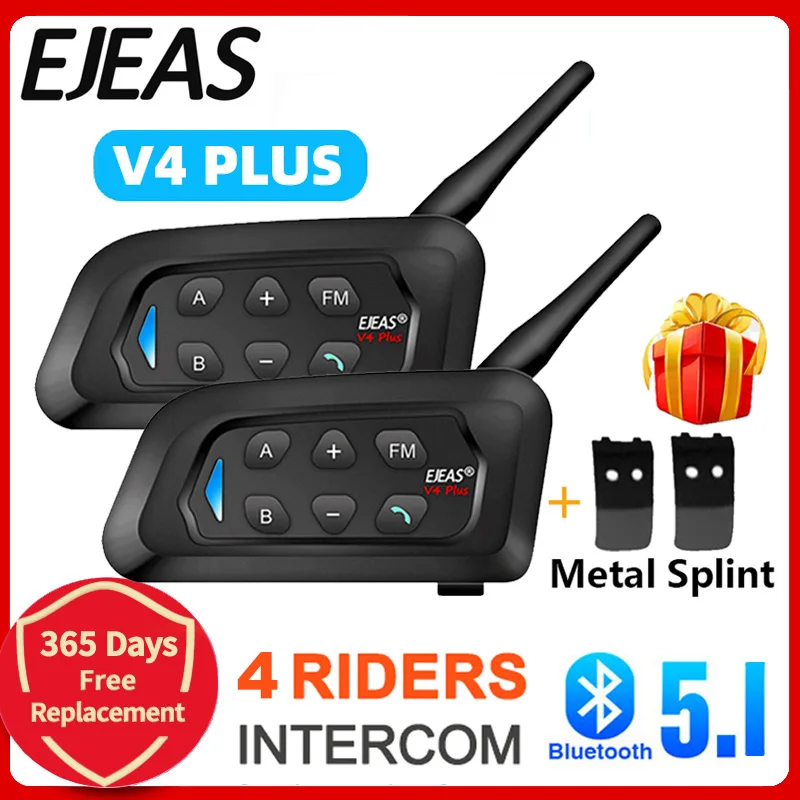 

Bluetooth-гарнитура для шлема, 2-4 водителя, 1500 м