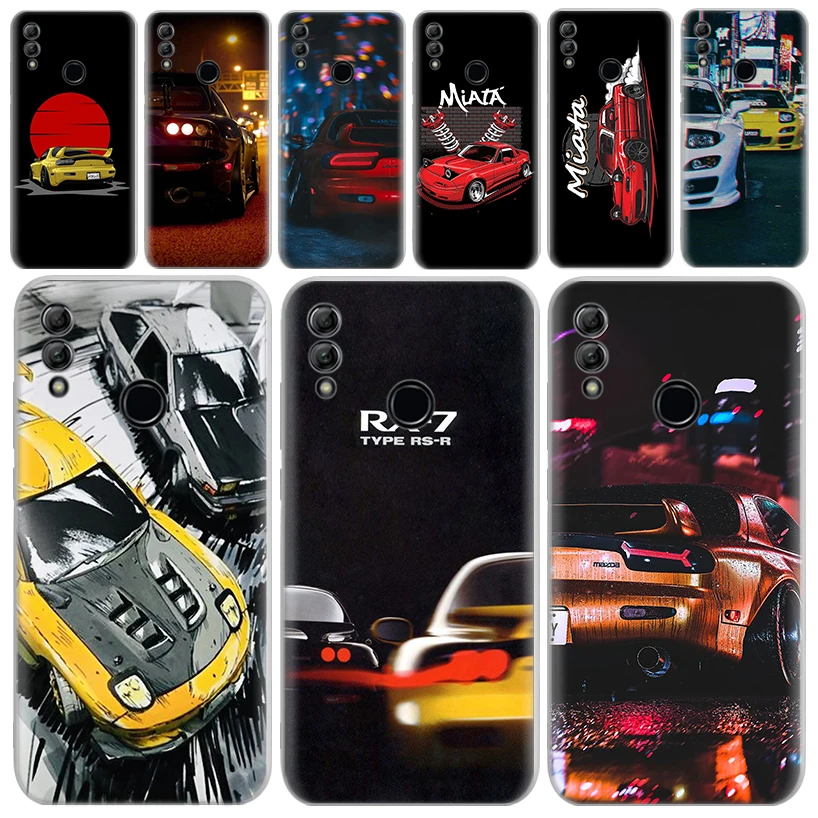 

JDM Car RX7 MX5 Legends Transparent Soft Phone Case for Huawei Honor 10 Lite 9 20i 8S 8A 8X 9X 50 Y5 Y6 Y7 Y9S P Smart 2019 Cove