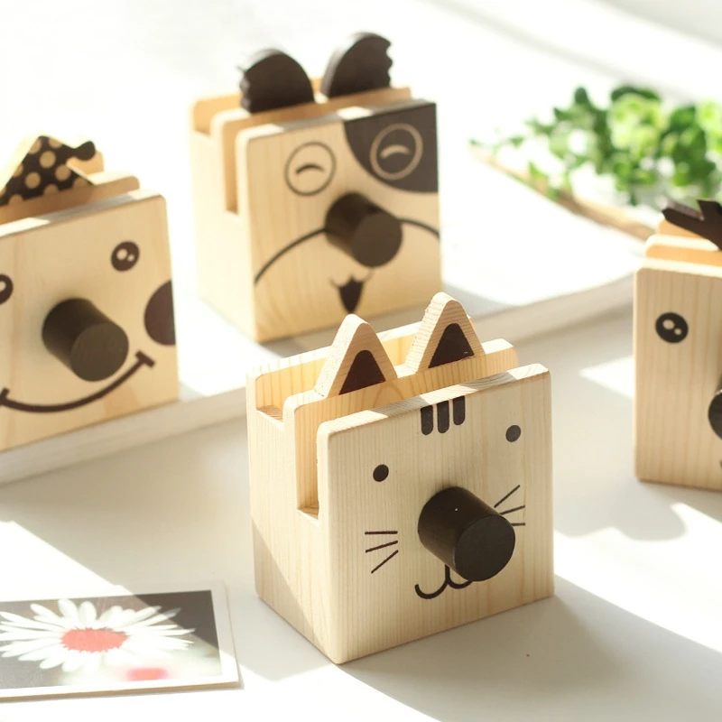 

Solid Wood Animal Multifunctional Pen Holder Glasses Holder Creative Storage Rack Mobile Phone Base Desktop Ornaments