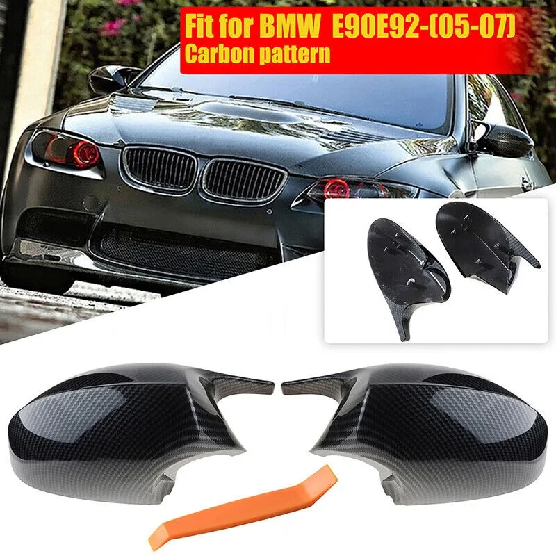 

1 пара для BMW 1 3 серии E90 E91 E92 E93 E81 E87 E82 E88, боковой Чехол заднего вида, Сменный Чехол из углеродного волокна для автомобильного зеркала заднего вида