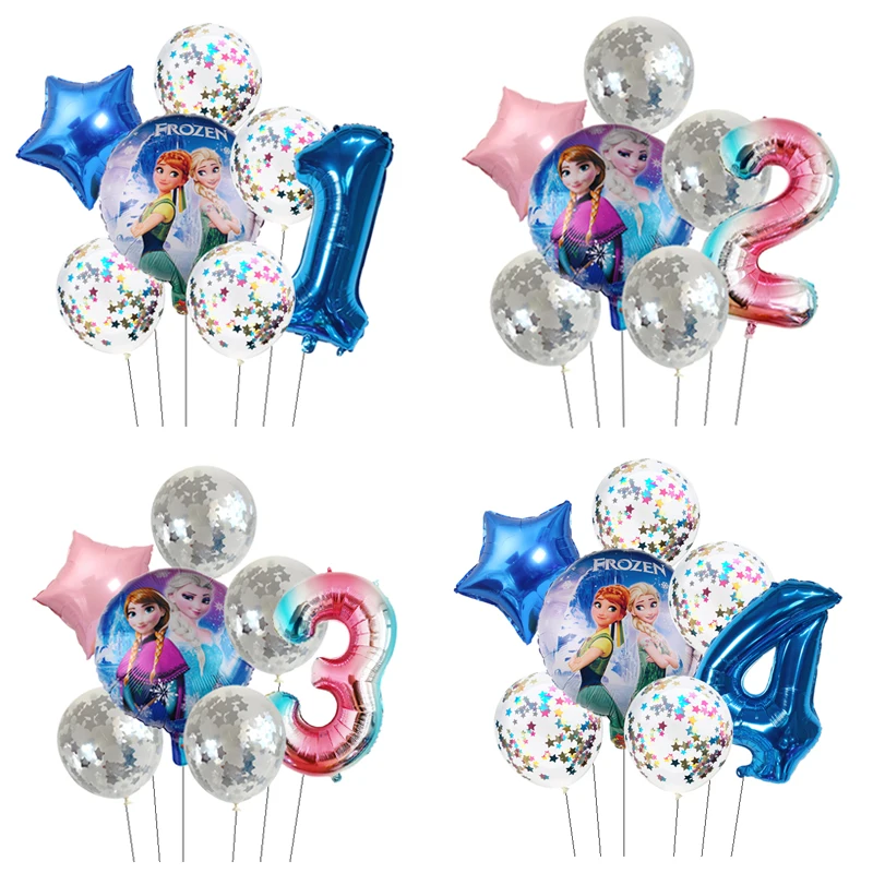 Набор цветных латексных воздушных шаров из мультфильма Холодное сердце - купить