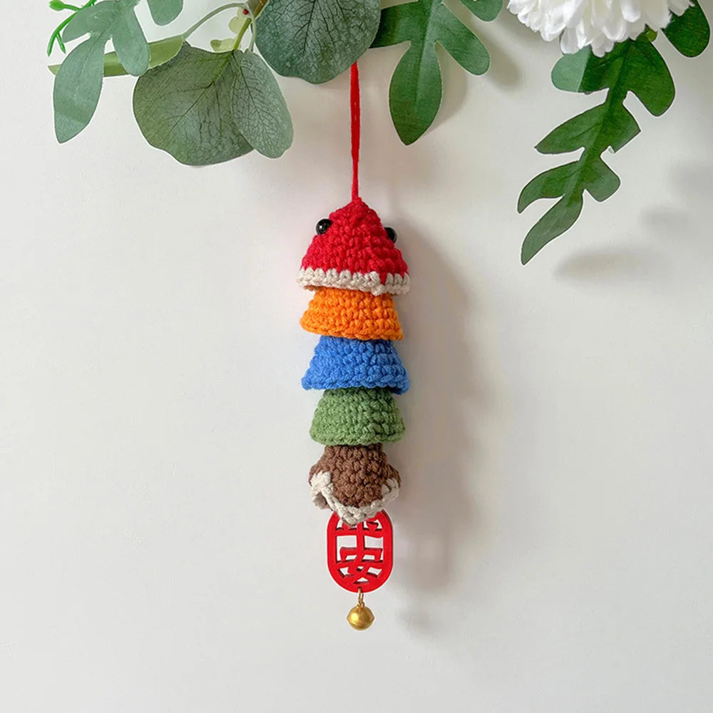 

1PC Wool Line Weaving Small Fish Safety Car Pendant Decoration Simulation Knit Fish Hanging Ornaments Diy Home Decor