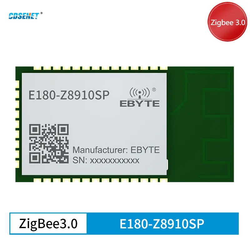 

JN5189 ZIGBEE3.0 Wireless SOC Module 2.4GHz 11dBm 500m SMD Low Power Consumption CDSENET E180-Z8910SP Stamp Hole PCB Antenna