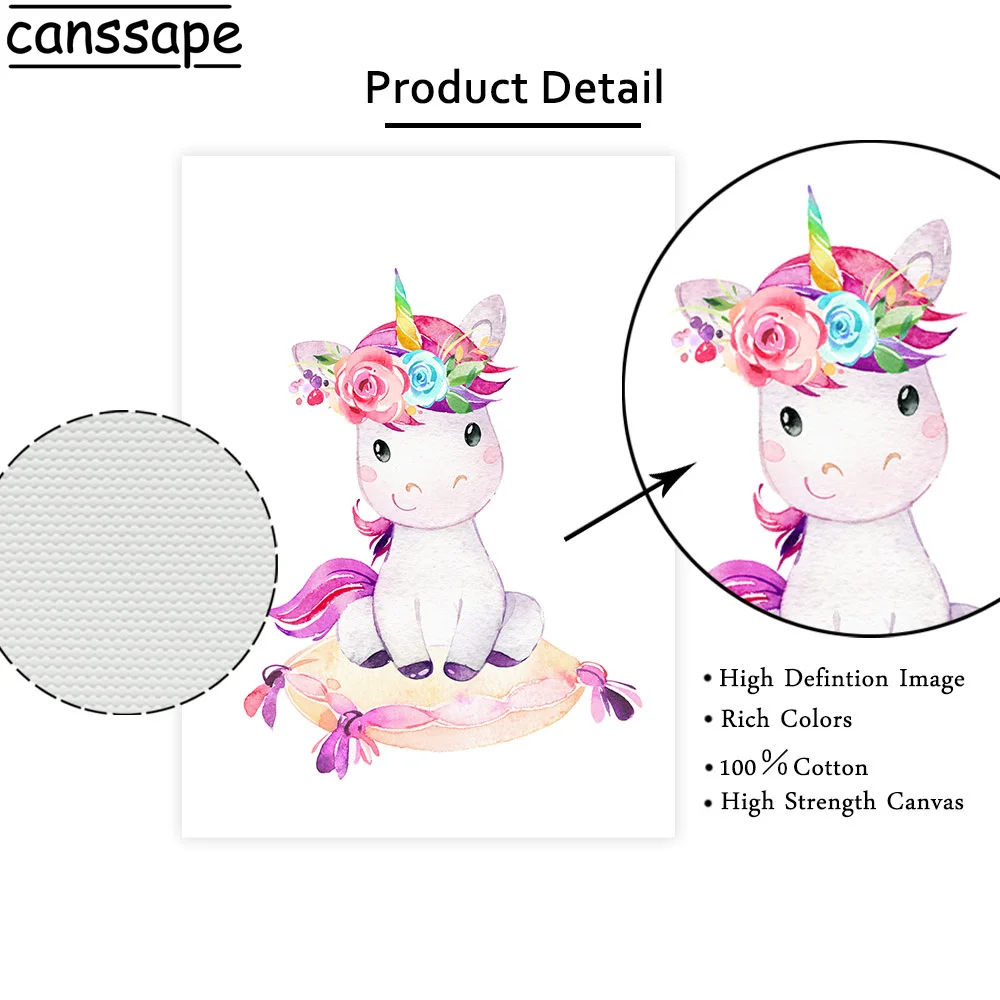 Детская настенная Картина на холсте рандомный Радужный принт звезда плакаты