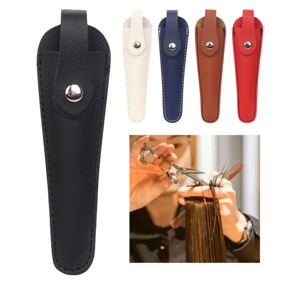 

Professional Hairdresser Haircutting Scissors Leather Pet Case Scissors Portable Leather Case Storage Protective PU Bag X6S3