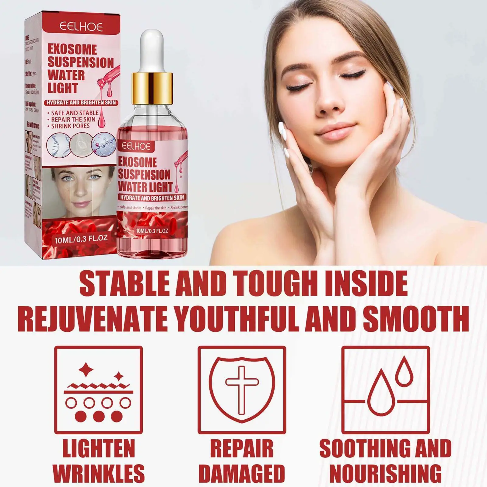 

10ml Umbilical Cord Blood Face Serum Hydrating Moisturizing Firming Brightening Fullerene Repair Skin Care Set Face Essence A7o3