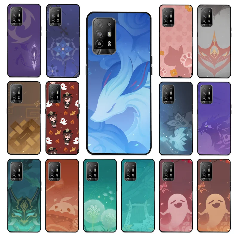 

Genshin Impact Game Phone Case for OPPO A54 A74 A94 A53 A53S A9 A5 A15 A91 A95 A73 A31 A52 A93 A92 Cover Coque