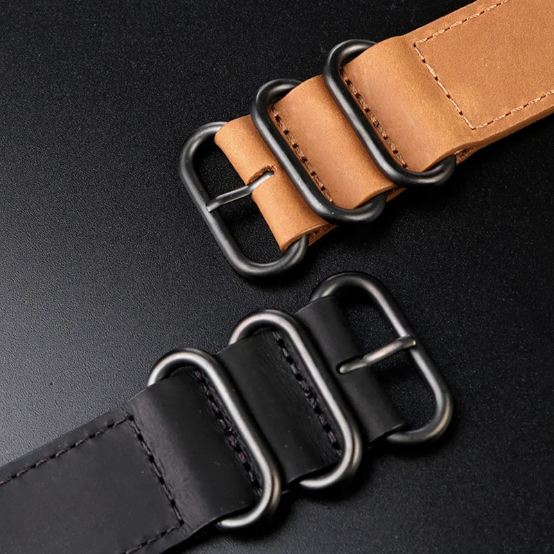 Фото Ремешок из натуральной кожи TIMEX Tide Navigator T2N721/720, матовый, с выступающим краем, мужской браслет 24*16 мм №4