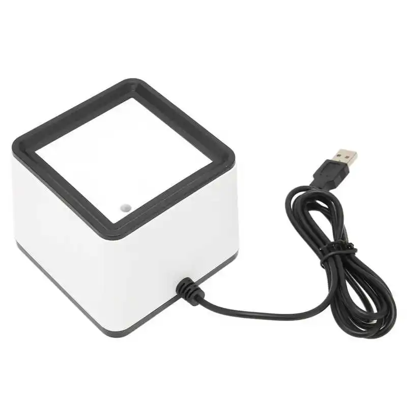 Портативный 1D 2D штрих-код сканер платформа Hands-free USB проводной считыватель штрих-кодов с сенсором для настольных компьютеров и мобильных платежей.