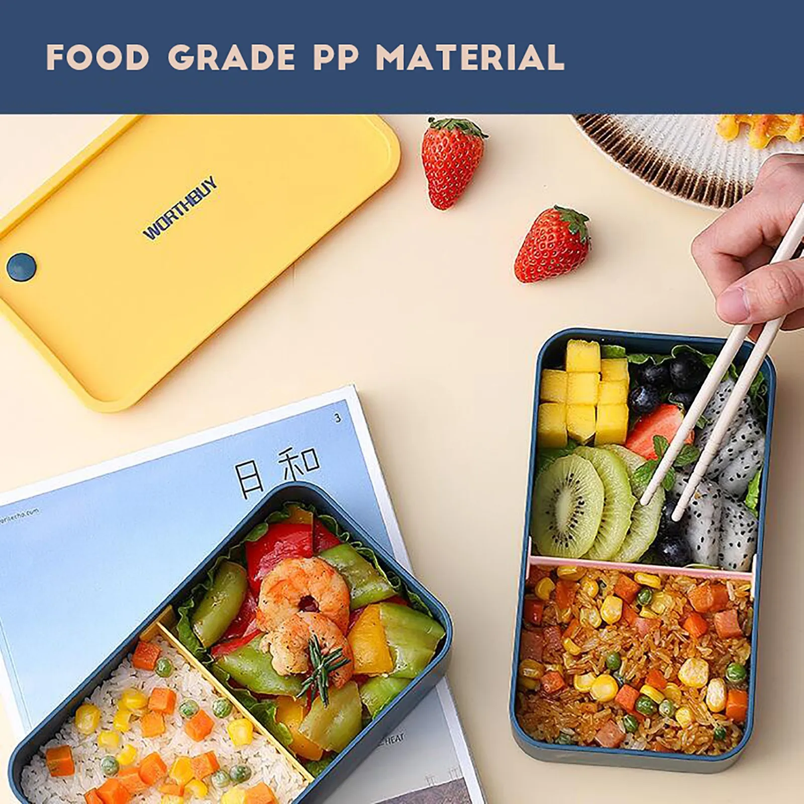 Многоразовые Пакеты с морозильной камерой контейнер для закусок обедов WORTHBUY