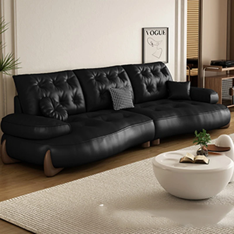 

Мягкий секционный диван из натуральной кожи, роскошный изогнутый итальянский современный диван-пол, роскошная мебель для европейских салонов