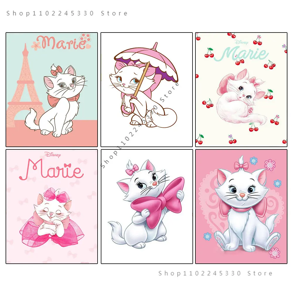 

Картина на холсте Disney, Настенная картина с мультяшным розовым котом Мари, Подарочные плакаты и принты для гостиной, домашний декор