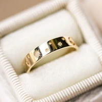 simple fashion hollow star moon ring 2022 trend creative designed wedding daily party engagement rings for women jewelry gift