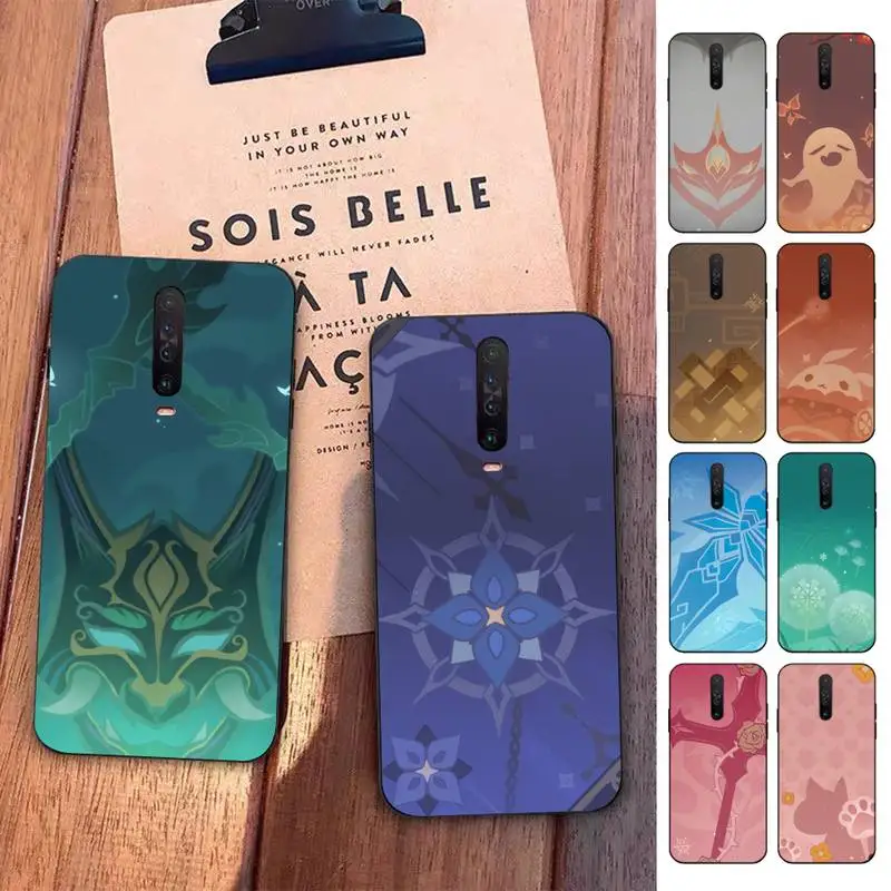 

Genshin Impact Logo Phone Case For Redmi 5 6 7 8 9 10 plus pro 6 7 8 9 A GO K20 K30 K40 pro plus F3 Fundas