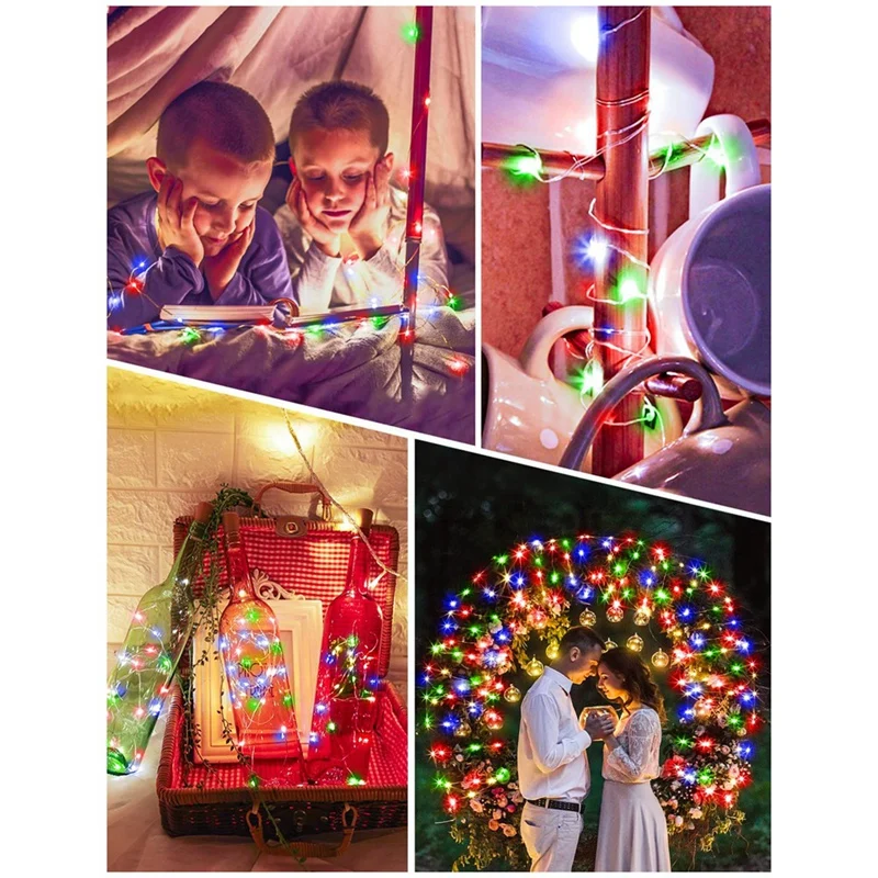 Акция! 200 светодиодный ная уличная гирлянсветильник на солнечной батарее 20 м