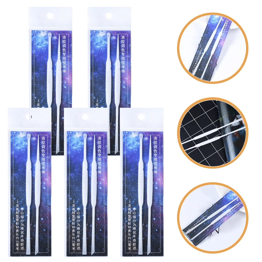 

10 Pcs Resin Moulds Molds Jewelry Supplies Stir Stick Sticks Plastic