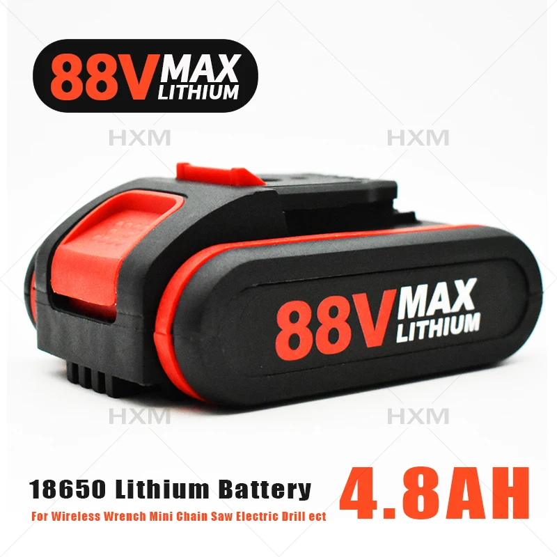 

Newly 88V 18650 Lithium Battery 4800mah Electric Tools Battery For Wireless Wrench Mini Chain Saw Electric Drill ect