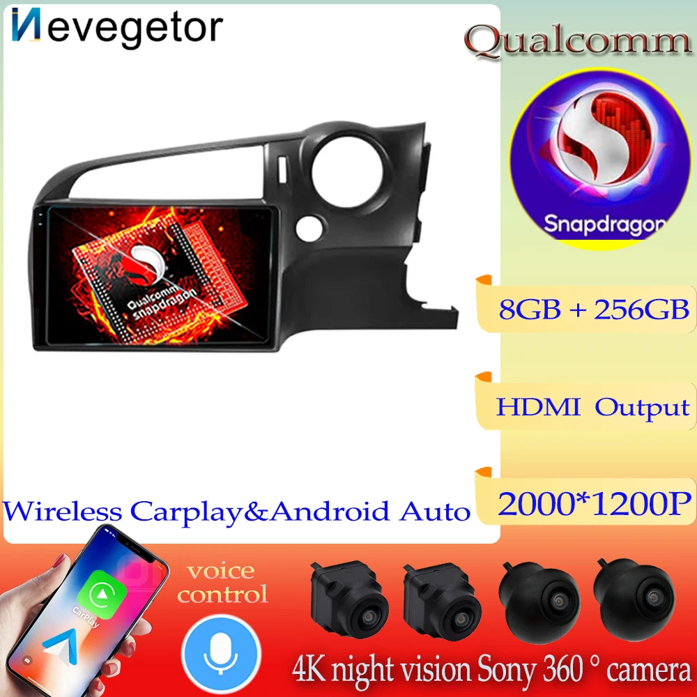 

Android13 Qualcomm Car Multimedia Navigation Radio WIFI Split Screen Player Carplay AUTO BT For HONDA STREAM2009 2010-2012 2013