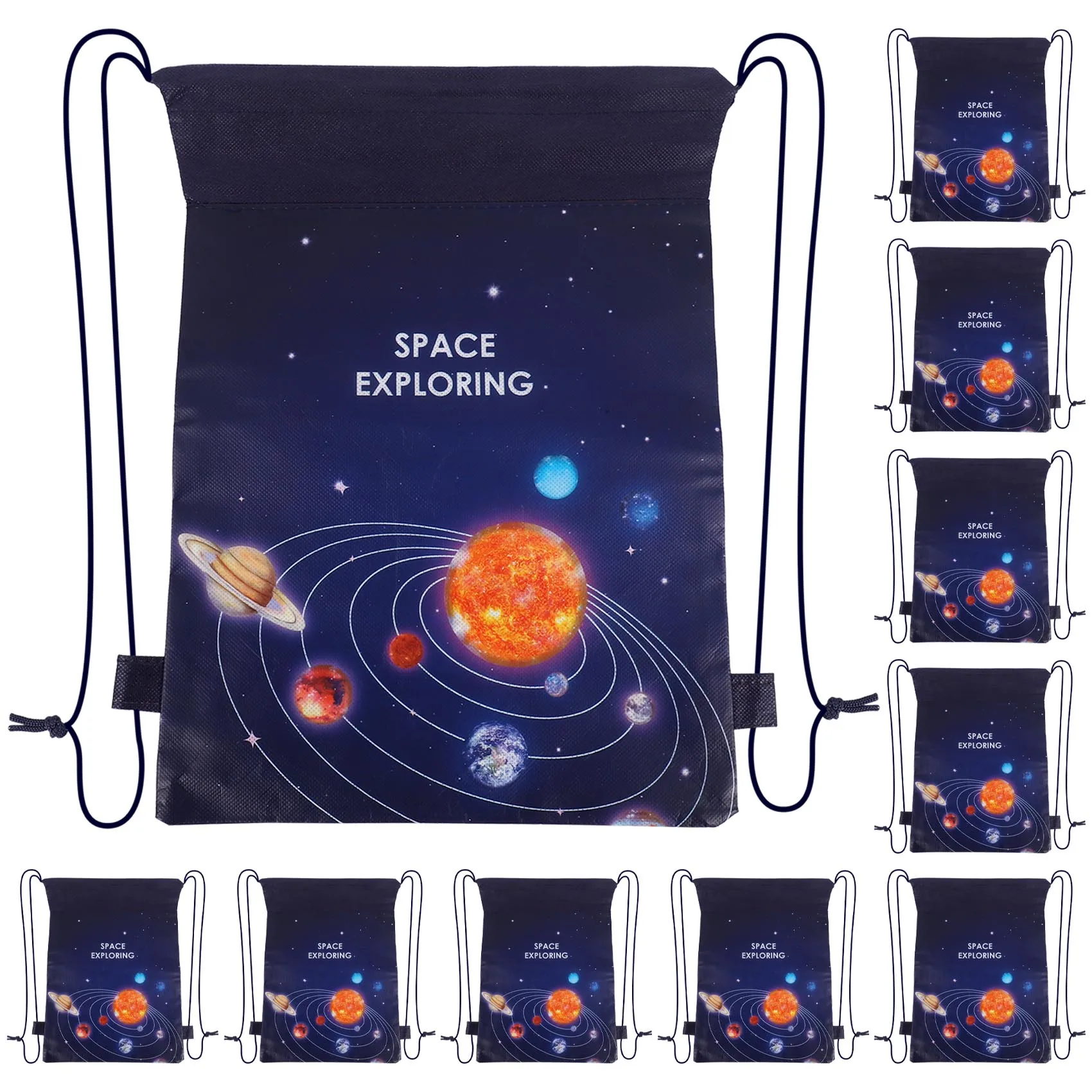 

10Pcs Non-Woven Outer Space Planet Party Gifts Bags Baby Shower Candy Bags Kids Gifts Packing Backpack Birthday Party Decorat
