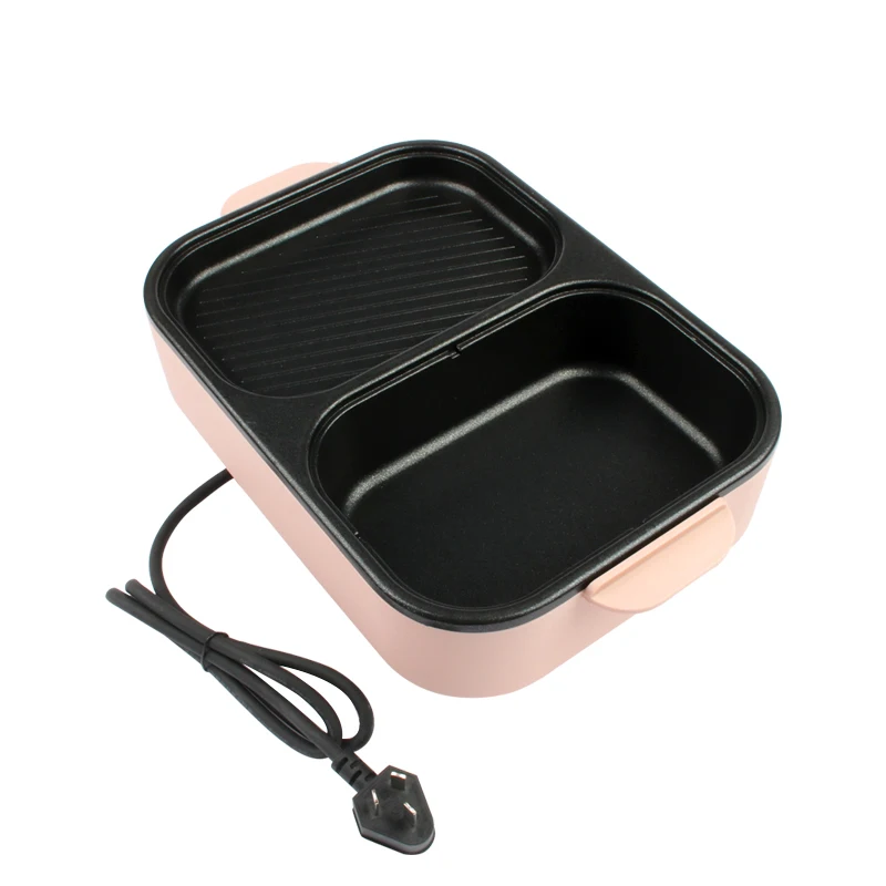 high power portable multi function pot multi function barbecue pot household small hot pot multi function barbecue pot free global shipping
