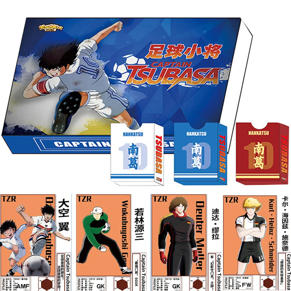 Captain Tsubasa Japan Football Anime Collection Cards Classic Limit Ssp Gmr Xr Ball-Game Star Gold Stamping Number Card Per Regalo