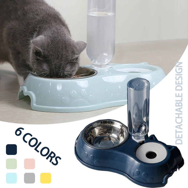 

Pet Cat Bowl Automatic Feeder Dog Cat Food Bowl with Water Fountain Food Pet Bowls for Cats Bowls Dogs Feeder Product Supplies