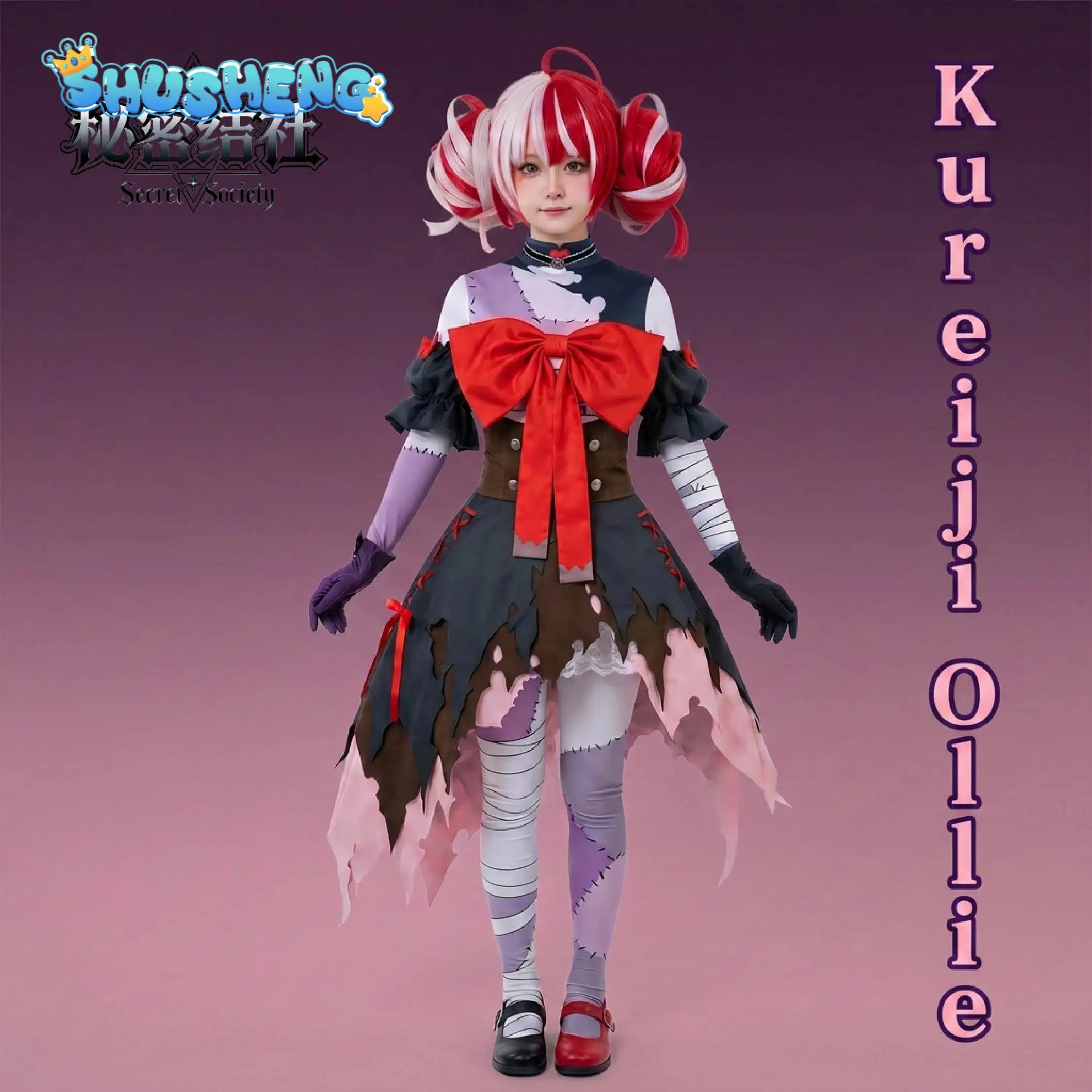 Фото Костюм для косплея Kureiji Ollie Hololive, аниме-костюм Vtuber, забавная униформа для цирка, Хэллоуина, карнавала, новая модная униформа для мужчин и женщин №5