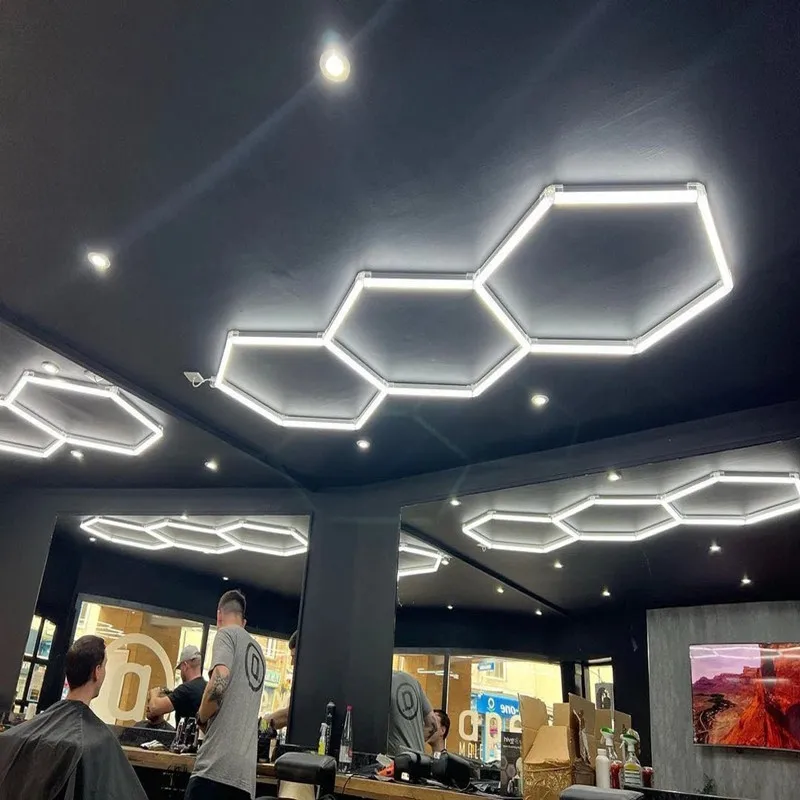 Индивидуальный 440 мм шестигранный узор для гаража светодиодная фотовспышка