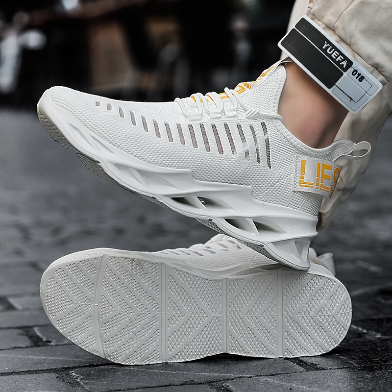 Men's Running Shoes Fashion Man Sneakers Breathable Athletic Outdoor Trainers Casual Sneakers Size 39-48