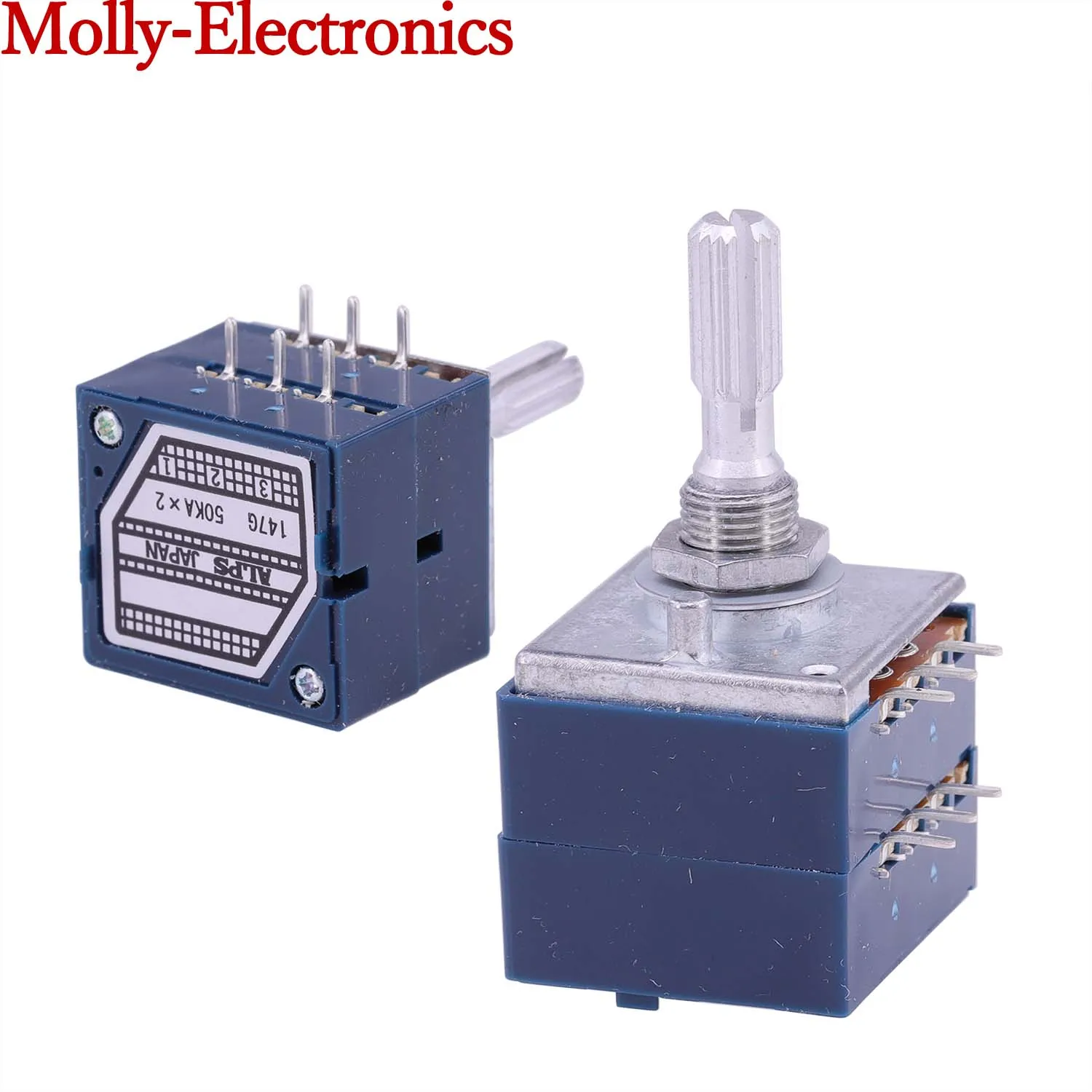 Японский ALPS RK27 10KA 20KA 50KA 100KA 250KA стерео потенциометр громкости аттенюатор 6 мм накатанный вал ± 20% для Hifi аудио AMP CD