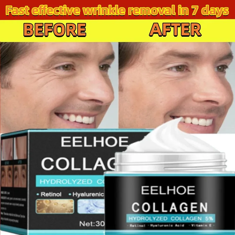 

Men Collagen Anti-Wrinkle Face Cream Remove Wrinkles Anti-Aging Firming Lifting Hyaluronic Acid Moisturizing Brighten Skin Care