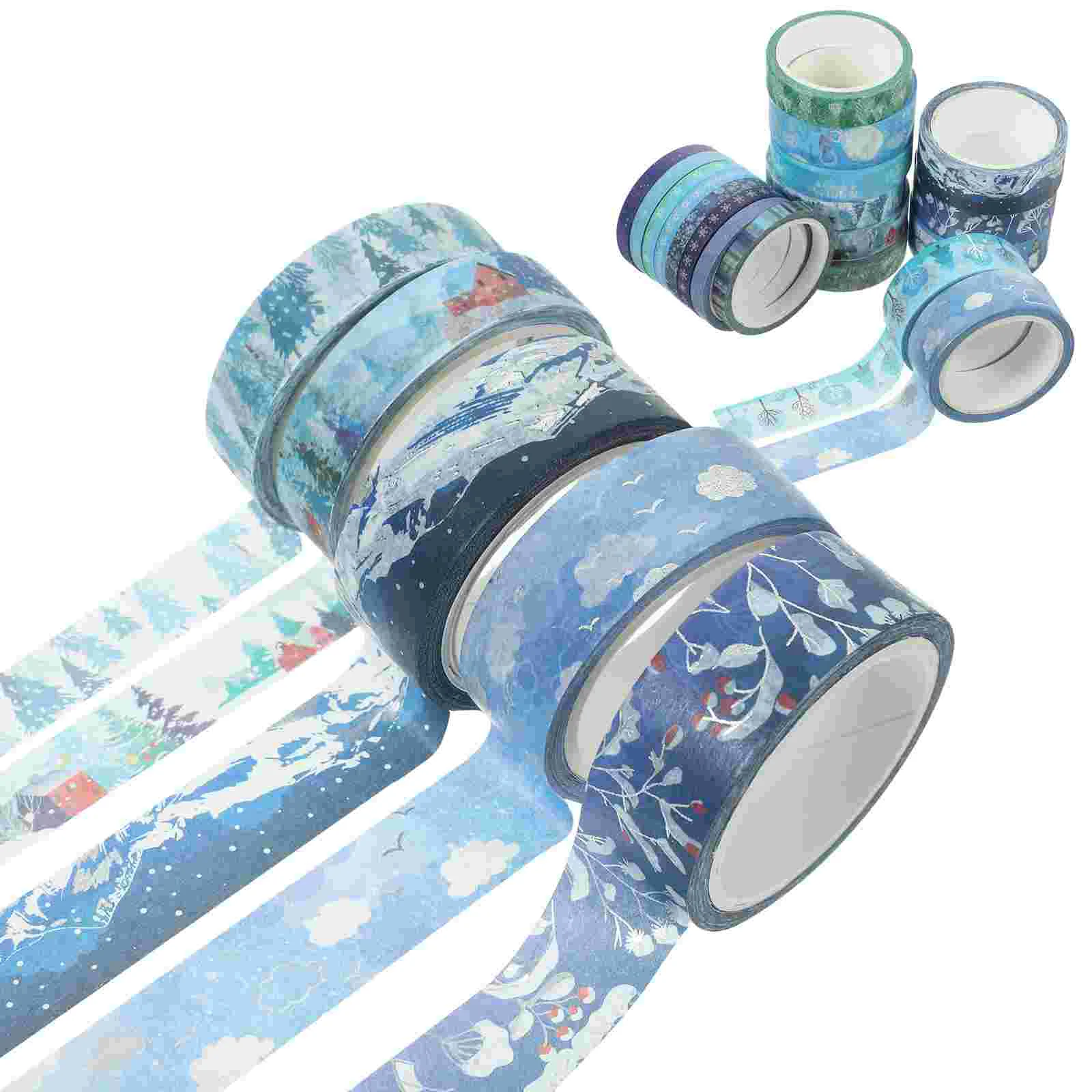 

19 рулонов бумажной ленты Washi, декоративная клейкая лента, рождественские ленты для рукоделия, упаковки подарков