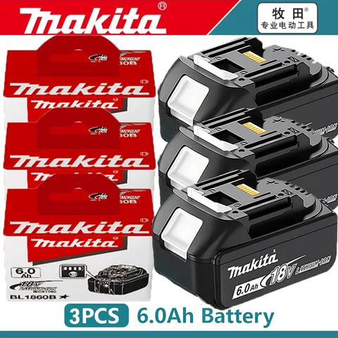 💎 Оригинальная батарея Makita 18 В, 6 Ач, с индикатором заряда батареи, аккумуляторная батарея Makita, BL1830 BL1840 BL1850, аккумулятор для электроинструмента 💎
