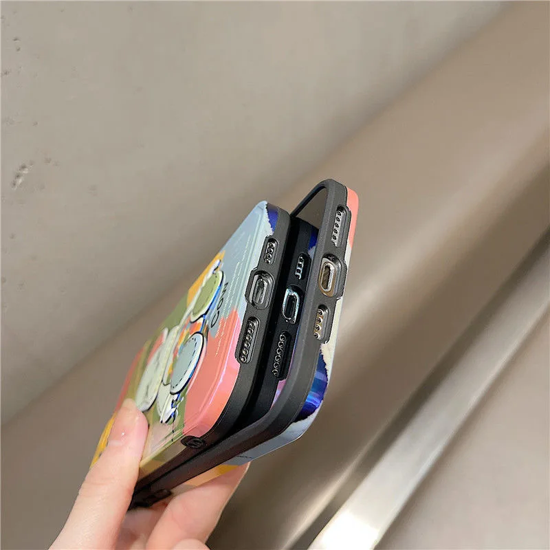 violent bear graffiti blu ray phone cases for iphone 13 12 11 pro max xr xs max x 78plus 2022 couple fashion anti drop cover free global shipping
