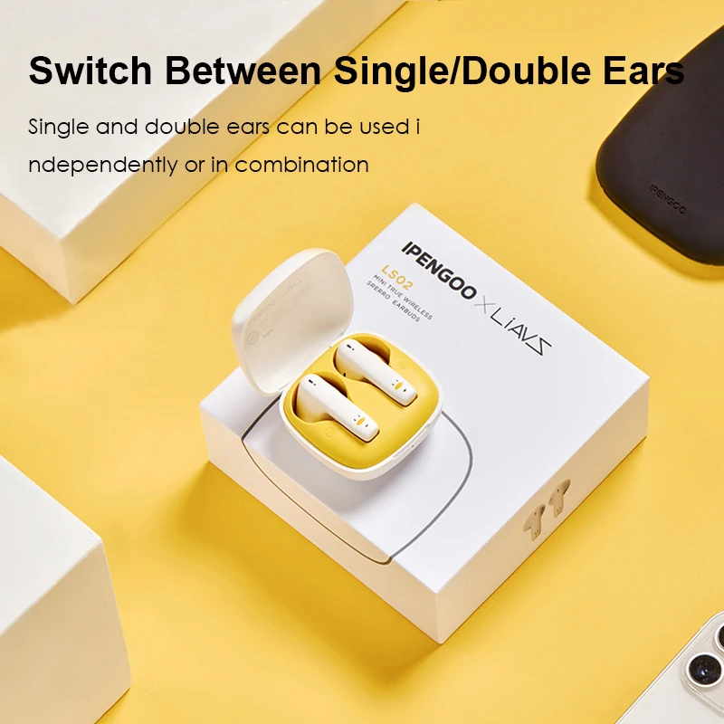 

IPENGOO & LIAVS LS02 стерео TWS настоящие беспроводные наушники Bluetooth гарнитура 17,5 часа в режиме ожидания спортивные наушники Игровые наушники с микр...