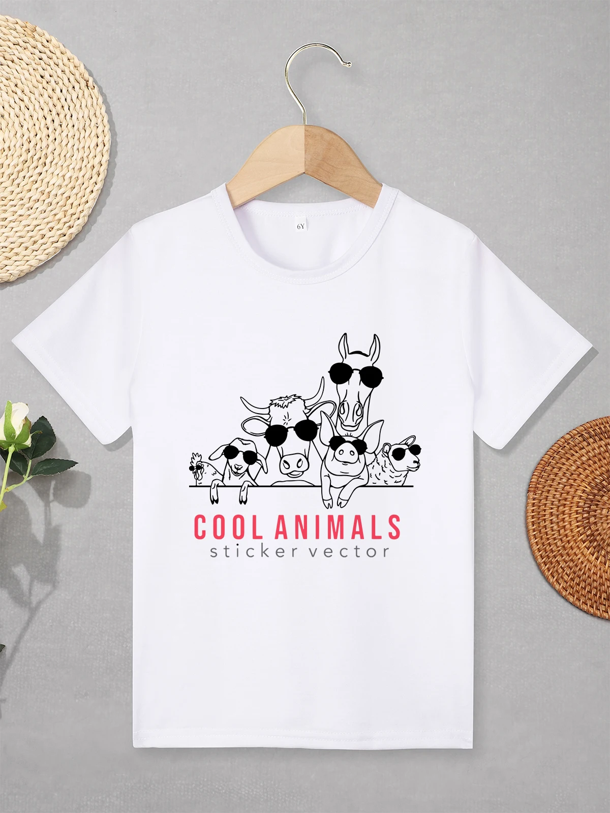 Модная детская одежда с рисунком животных креативные городские уличные футболки