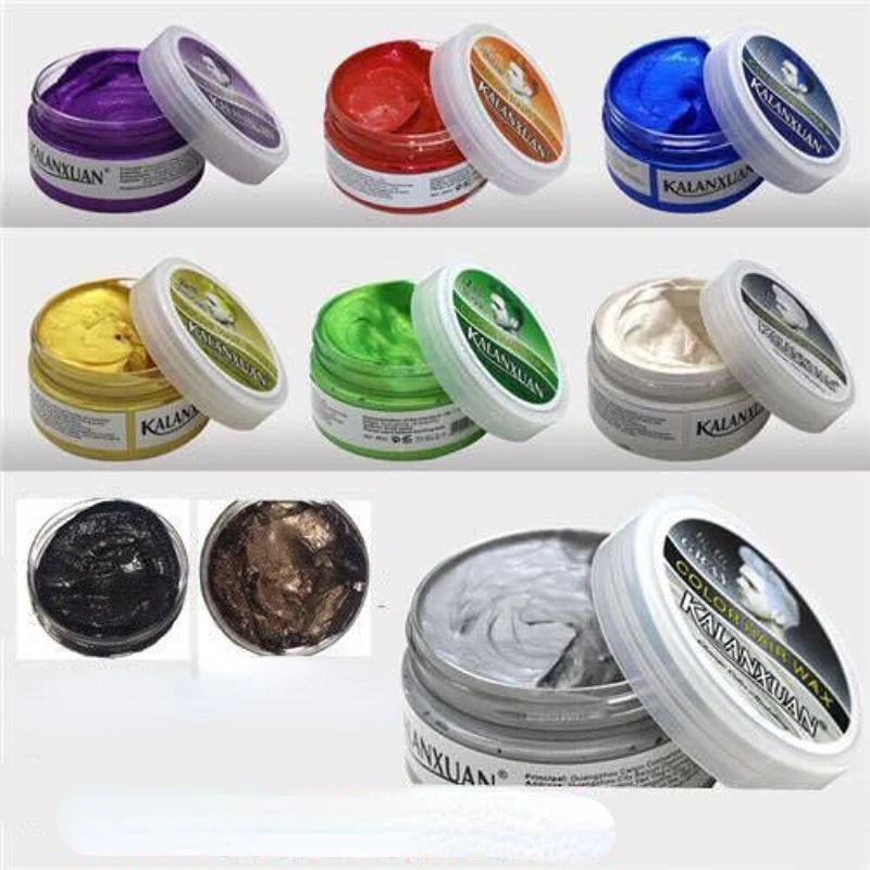 Fashion Temporary Color Dye Mud Salon Hair Wax Cream Styling Modeling Grandma Green Hair Dye