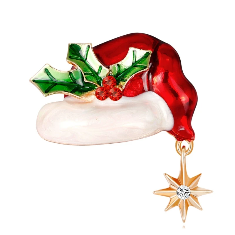 

Hat Brooch Winter Design Festival Brooches Unisex Party Accessories High Quality 264E