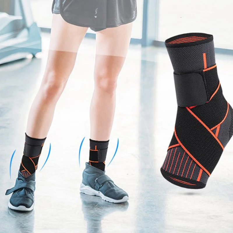 

1 шт. спортивный фиксатор голеностопа компрессионный ремешок рукава поддержка 3D плетение эластичная повязка Защитное снаряжение для ног дл...
