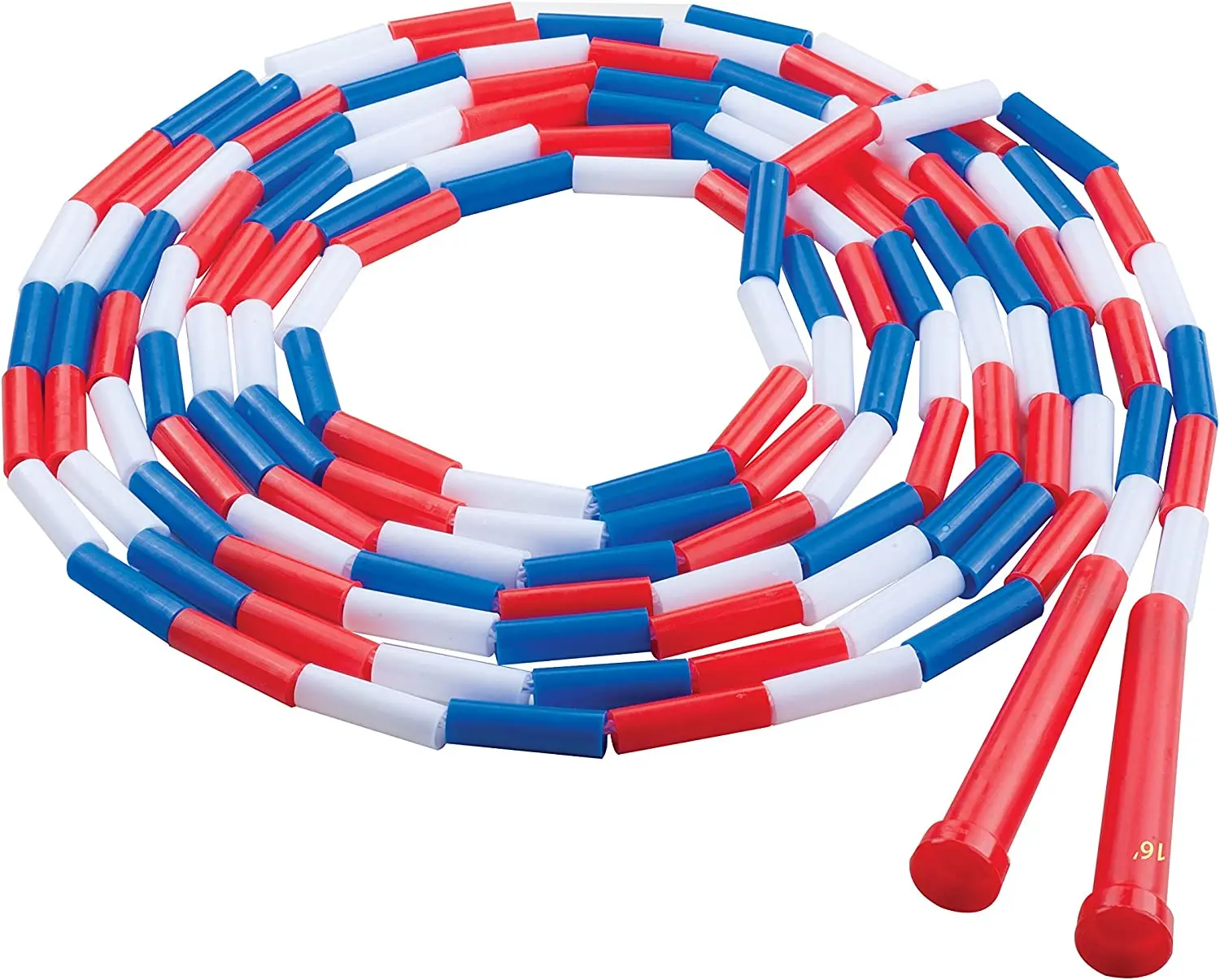 

Sports Corda de pular segmentada de plástico, vermelho/branco/azul, 4,9 m