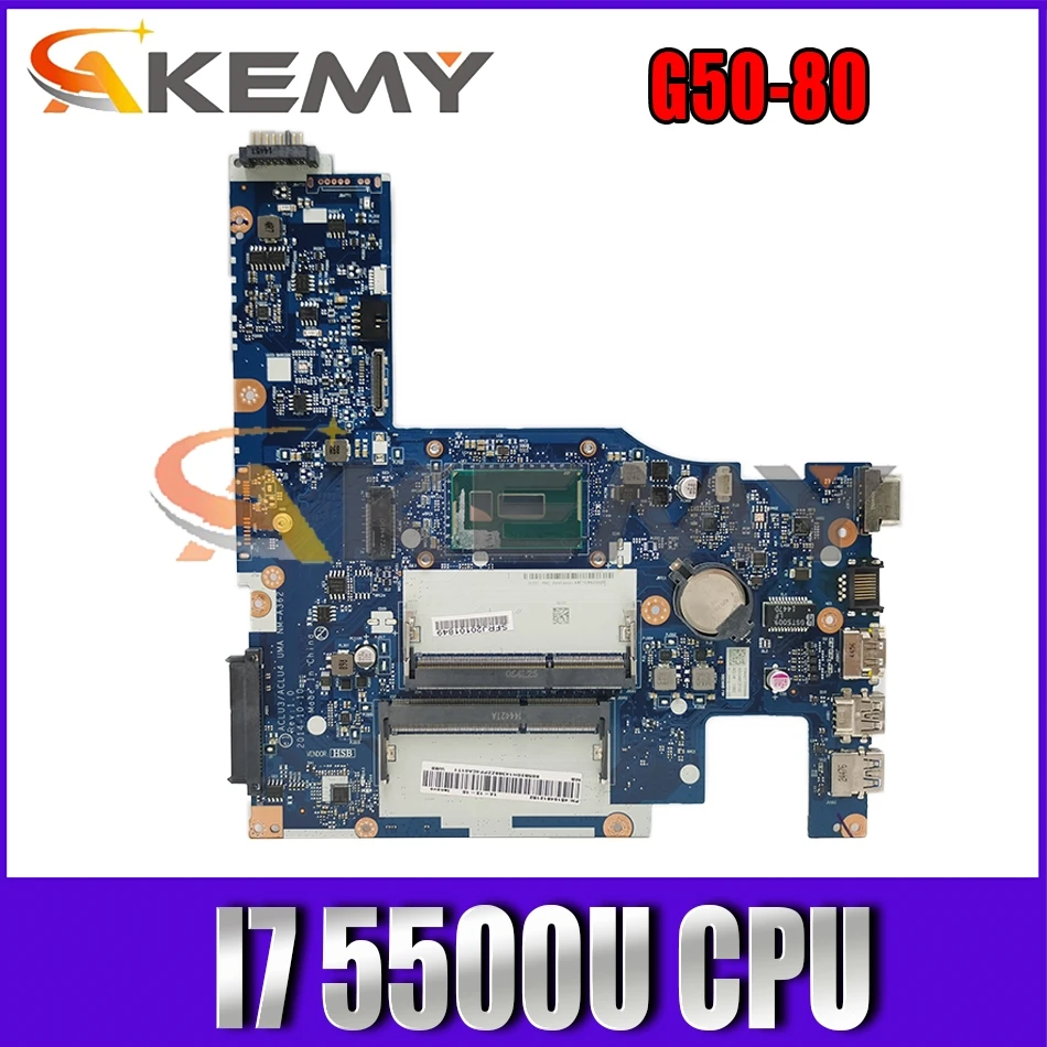 

Материнская плата для ноутбука Lenovo g50-80, ПК, I7 5500U, встроенная графика, тест 100%, гарантия качества