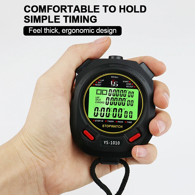 

10/30/60/100 Sports Stopwatch Stopwatch Professional Luminous Digital Handheld Track Chronograph Training Counter Timer