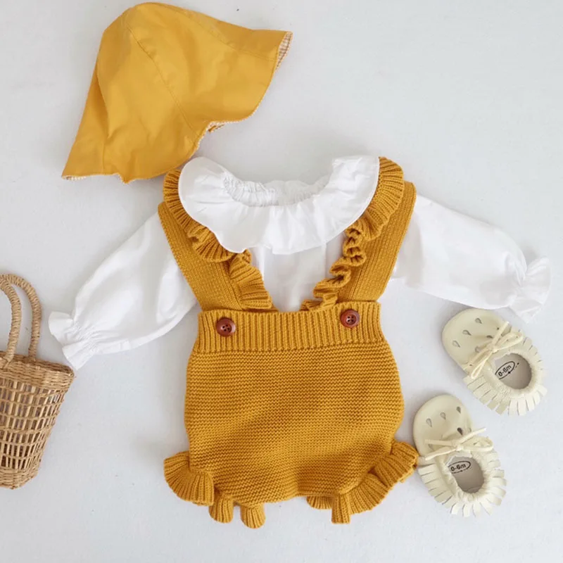 Newborn Baby Girl Knitted Clothes Baby Boys Rompers Jumpsuit Autumn Baby Girls Rompers Cotton Infant Baby Girl Romper