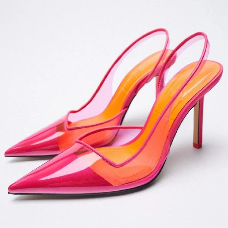 

Mules Women's Shoes 2022 Summer New Transparent Elegant Super High-heels Sexy Pointed Toe Stiletto Party Office Ladies Sandals
