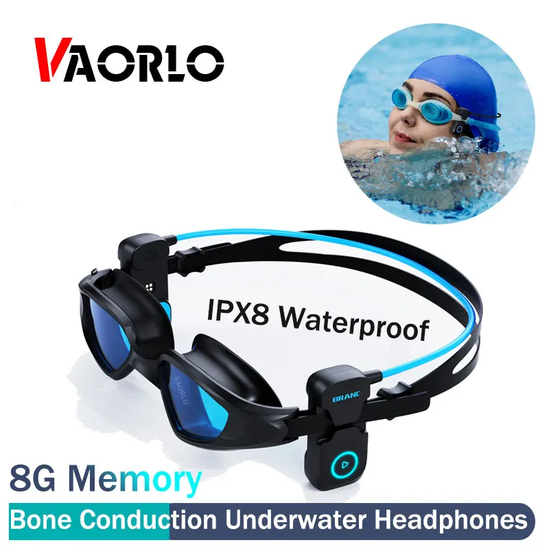Bone Conduction Headphone IPX8 Waterproof Swimming Underwater Headset Diving 20m Music MP3 Player With 8G Memory Swimming earpho