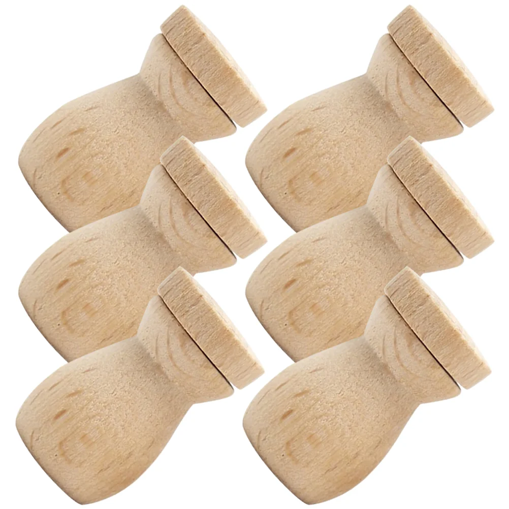 

6 pcs Wooden Essential Oil Diffuser Pendant DIY Perfume Bottle Pendant for Car