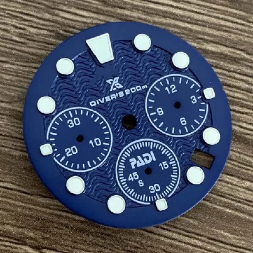 Watch Accessories  30mm Dial And Hands Quartz Ripple Dial / Hands Only for Japanese VK63 Movement