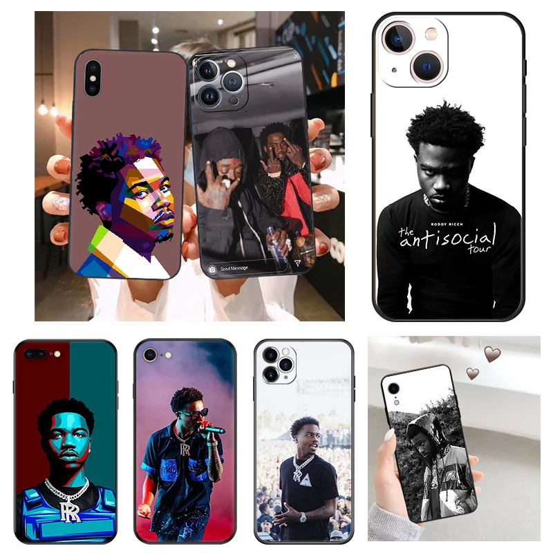 Силиконовые мягкие чехлы для телефона, чехол для iphone 15 Plus 14 13 12 11 Pro XS Max Mini X XR 7 8 SE 15Pro Roddy Ricch, модные чехлы