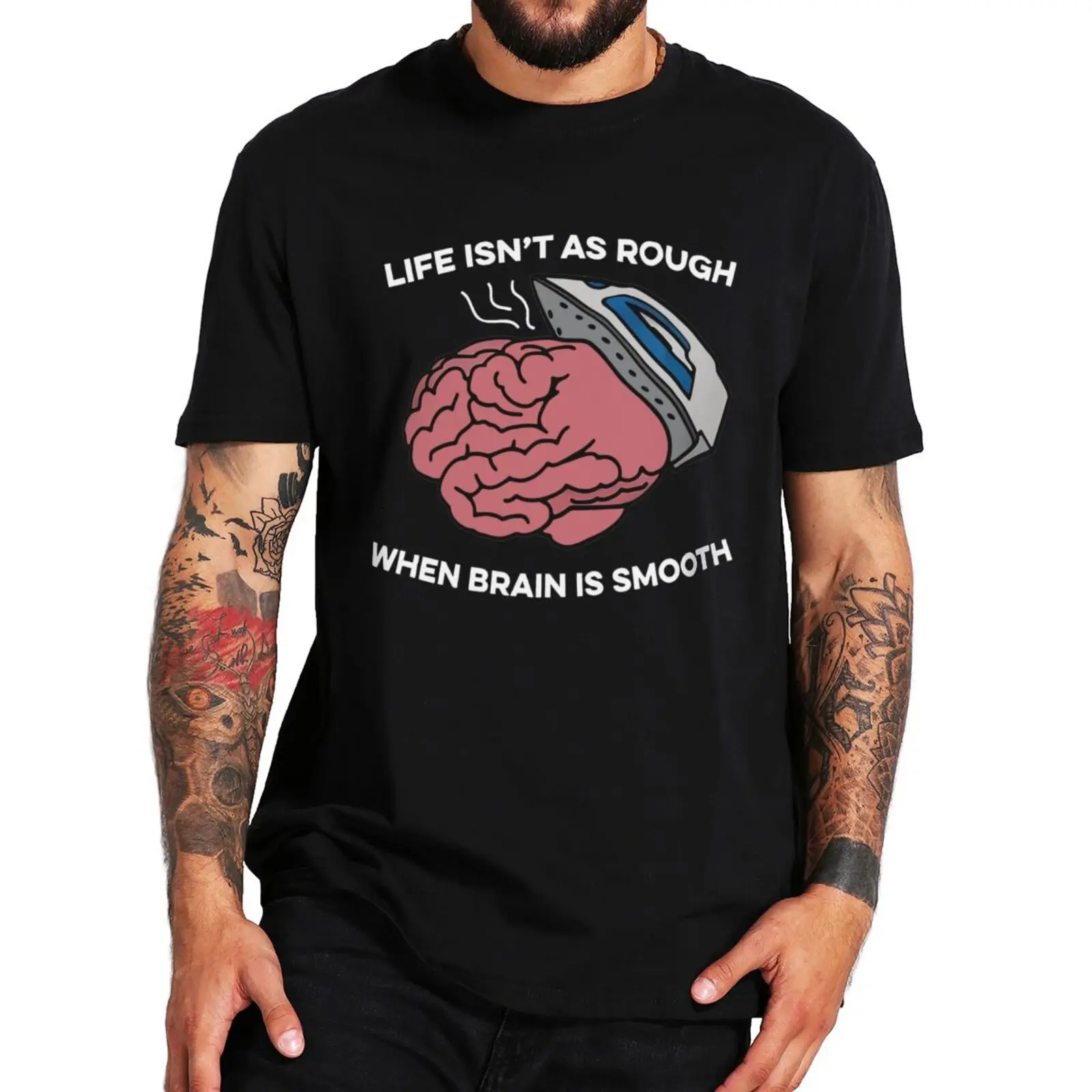 

Lift Is Not Rough T Shirt Funny Humor Brain Quotes Jokes Casual Tee Tops Short Sleeve 100% Cotton T-Shirt