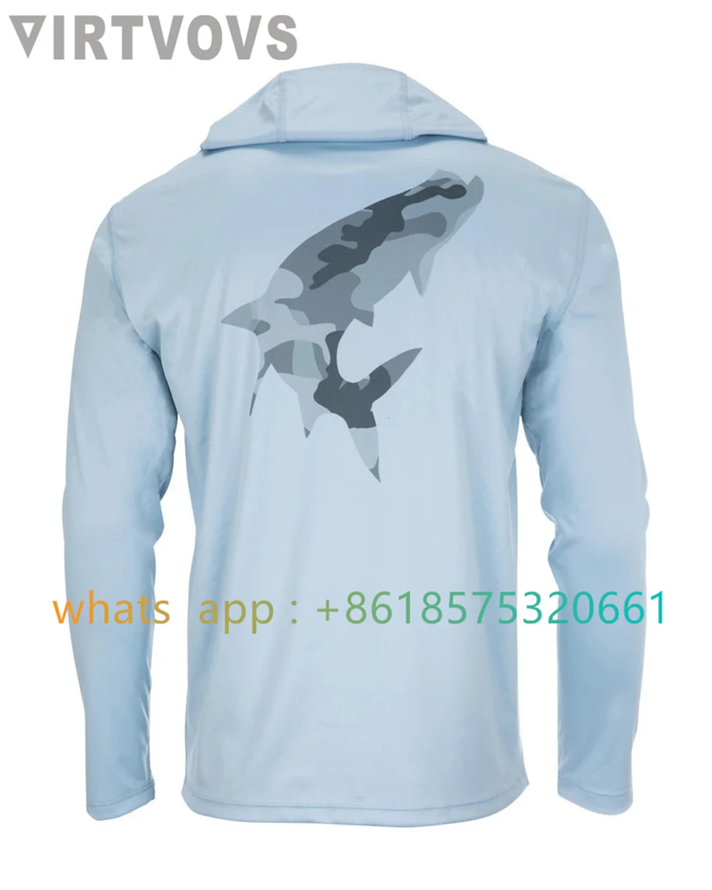 

Fishing Shirts Long Sleeve Tech Hoody Protection UV Sun UPF Men's Quick Dry Fishing Shirt Outdoor Sport Fish Clothing 2023